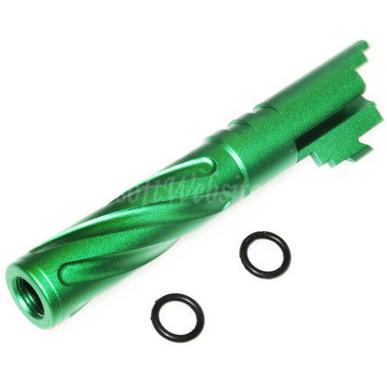 Canon extérieur spiralé 5KU 4,3 pouces en aluminium CNC style Tornado + 11 mm CW pour pistolets Tokyo Marui Hi-Capa 4,3 GBB Airsoft