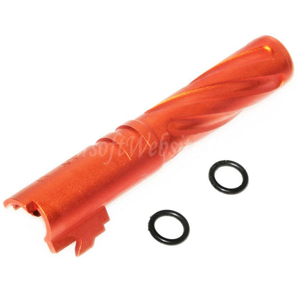 Canon extérieur spiralé 5KU 4,3 pouces en aluminium CNC style Tornado + 11 mm CW pour pistolets Tokyo Marui Hi-Capa 4,3 GBB Airsoft