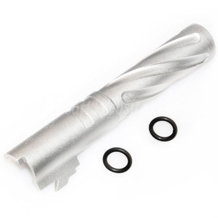 Canon extérieur spiralé 5KU 4,3 pouces en aluminium CNC style Tornado + 11 mm CW pour pistolets Tokyo Marui Hi-Capa 4,3 GBB Airsoft