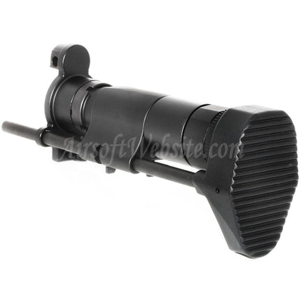 Crosse rétractable en aluminium CNC avec adaptateur pour fusils AEG CYMA Tokyo Marui série MP5K, noir