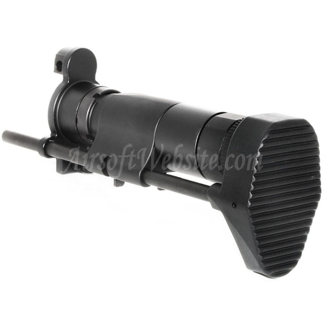 Crosse rétractable en aluminium CNC avec adaptateur pour fusils AEG CYMA Tokyo Marui série MP5K, noir