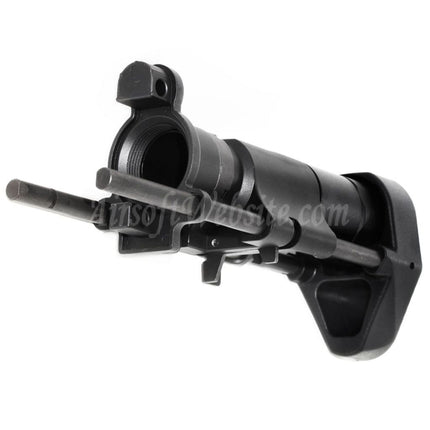 Crosse rétractable en aluminium CNC avec adaptateur pour fusils AEG CYMA Tokyo Marui série MP5K, noir