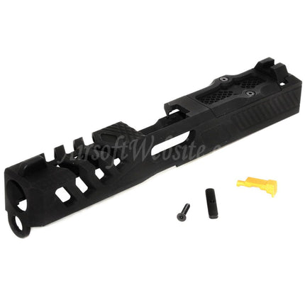 APS EMG F1 - Culasse métallique 170 mm avec guidon avant et arrière pour pistolets APS EMG F1 série BSF Airsoft