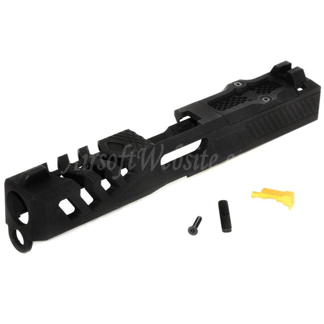 APS EMG F1 - Culasse métallique 170 mm avec guidon avant et arrière pour pistolets APS EMG F1 série BSF Airsoft