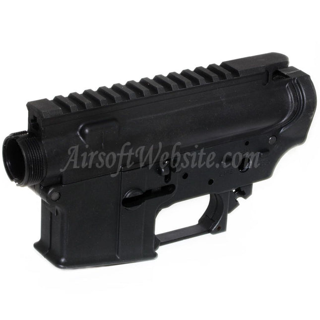 Récepteur supérieur et inférieur en polymère Golden Eagle pour fusils JG Golden Eagle WA M4 M16 Series GBB Airsoft Noir