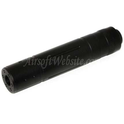 Silencieux double cloche 155 mm x 32 mm pour fusils à filetage antihoraire -14 mm CCW Airsoft Noir