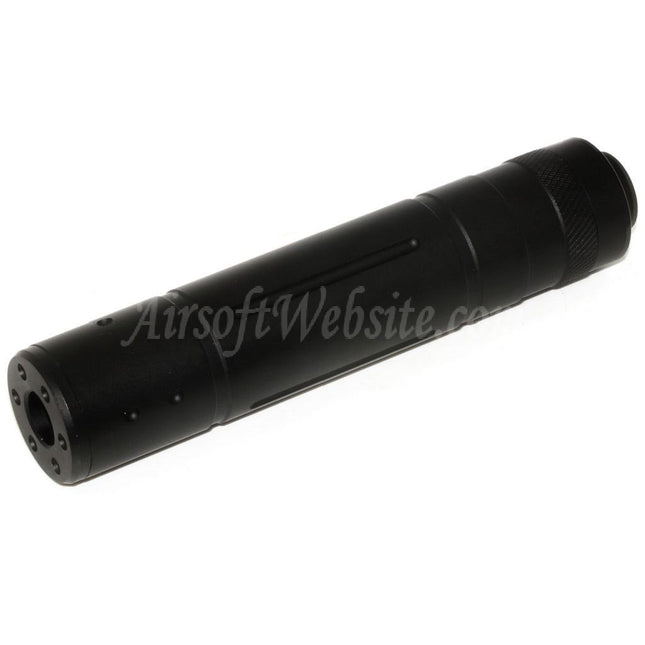 Silencieux double cloche 155 mm x 32 mm pour fusils à filetage antihoraire -14 mm CCW Airsoft Noir