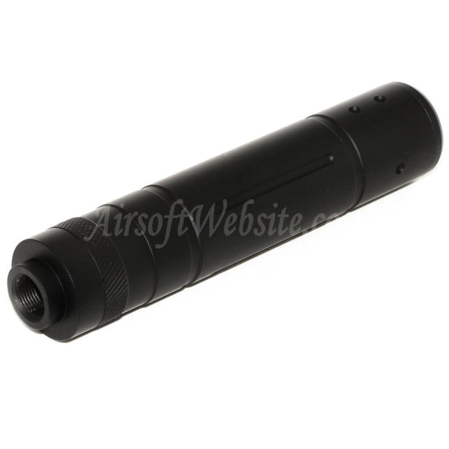 Silencieux double cloche 155 mm x 32 mm pour fusils à filetage antihoraire -14 mm CCW Airsoft Noir
