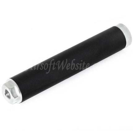 DOUBLE BELL 194mm/204mm x 35mm Suppressor Silencer For -14mm CCW Counter-Clockwise Thread Rifles Airsoft Black/Silver