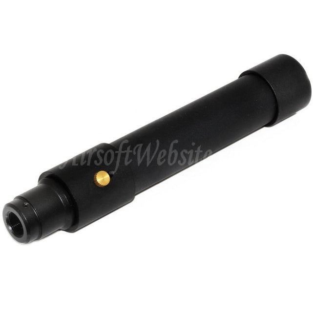 Silencieux double cloche 173 mm/203 mm x 34 mm MPX QD avec cache-flamme pour fusils à canon fileté antihoraire -14 mm CCW, noir