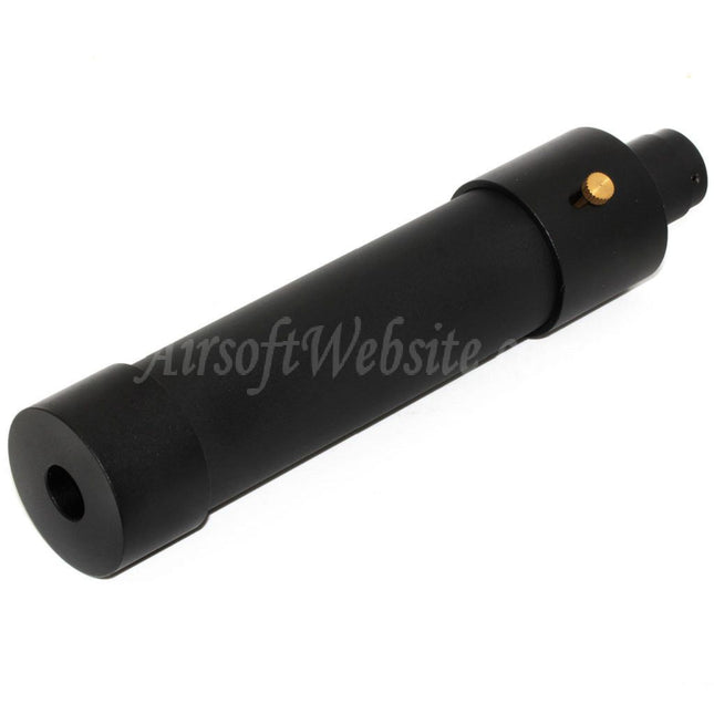 Silencieux double cloche 184 mm/214 mm x 44 mm MPX QD avec cache-flamme pour fusils à canon fileté antihoraire -14 mm CCW, noir