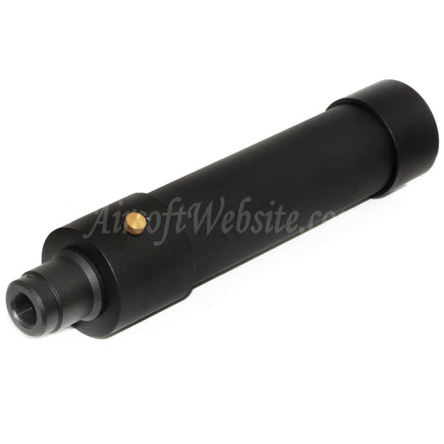 Silencieux double cloche 184 mm/214 mm x 44 mm MPX QD avec cache-flamme pour fusils à canon fileté antihoraire -14 mm CCW, noir