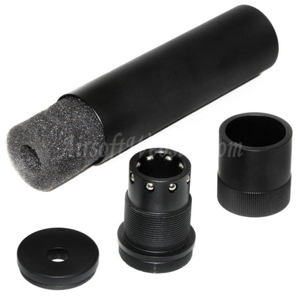 DOUBLE BELL 176mm x 38mm Quick Release Ball Bearing QD Suppressor Silencer Black