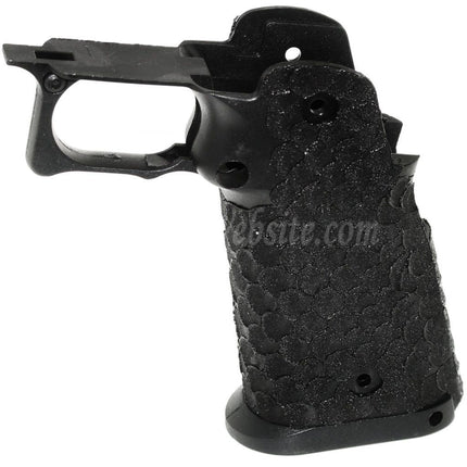 ARMY ARMAMENT Pistolengriff mit Fischschuppen-Punktierung für R601 TTI Combat Master EMG AW WE Tokyo Marui Hi-Capa-Serie GBB-Pistolen, Airsoft, Schwarz