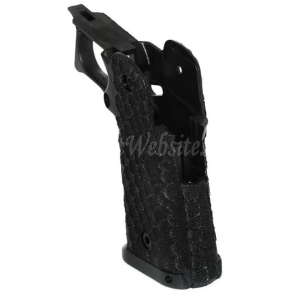 ARMY ARMAMENT Pistolengriff mit Fischschuppen-Punktierung für R601 TTI Combat Master EMG AW WE Tokyo Marui Hi-Capa-Serie GBB-Pistolen, Airsoft, Schwarz