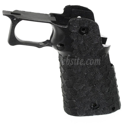 ARMY ARMAMENT Fischschuppen-Pistolengriff für R607 DVC Carry EMG AW WE Tokyo Marui Hi-Capa Series GBB-Pistolen, Airsoft, Schwarz