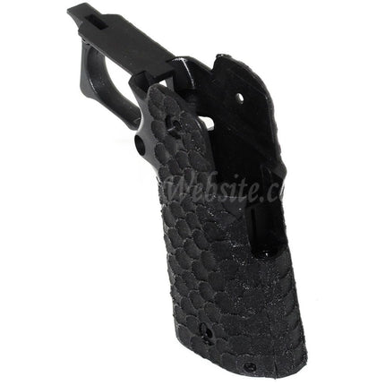 ARMY ARMAMENT Fischschuppen-Pistolengriff für R607 DVC Carry EMG AW WE Tokyo Marui Hi-Capa Series GBB-Pistolen, Airsoft, Schwarz