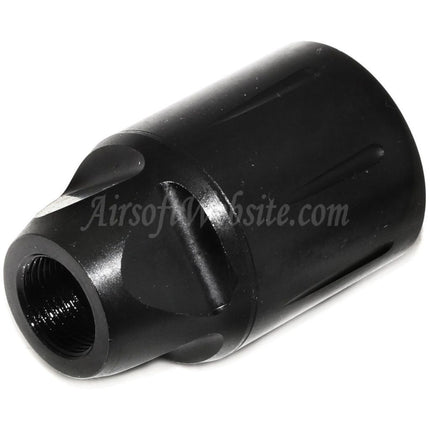 5KU 51mm SLR Style Flash Hider For -14mm CCW Counter-Clockwise Thread Barrel Rifles Airsoft Black
