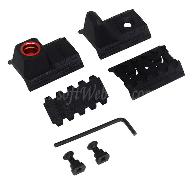 Kit de butée de main en polymère DOUBLE BELL pour système de rail de garde-main M-Lok