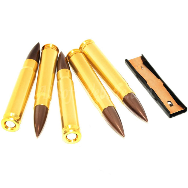 DOUBLE BELL 5pcs Set Metal Dummy Shell Cartridge For D-Boys DOUBLE BELL Kar-98K 98K Bolt Action Sniper Rifles Airsoft