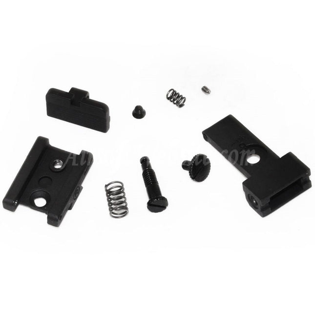 Mire arrière E&amp;C pour pistolets GBB E&amp;C Tokyo Marui Hi-Capa Series Airsoft Noir