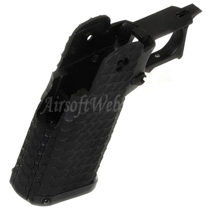Jeu de poignées de pistolet en polymère E&amp;C pour pistolets GBB E&amp;C Tokyo Marui Hi-Capa Series, noir