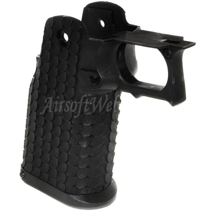 Jeu de poignées de pistolet en polymère E&amp;C pour pistolets GBB E&amp;C Tokyo Marui Hi-Capa Series, noir