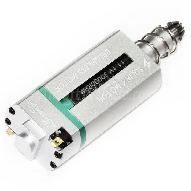 SOLINK Ultrathin Brushless Super High Torque Motor (Long Axle) 11.1V 30000RPM For M4 M16 MP5 G3 P90 Series V2 Gearbox AEG Rifles Airsoft