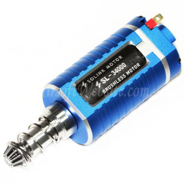 SOLINK SX-1 Advanced Brushless Super High Speed Motor (Long Axle) 11.1V 34000RPM For M4 M16 MP5 G3 P90 Series V2 Gearbox AEG Rifles Airsoft