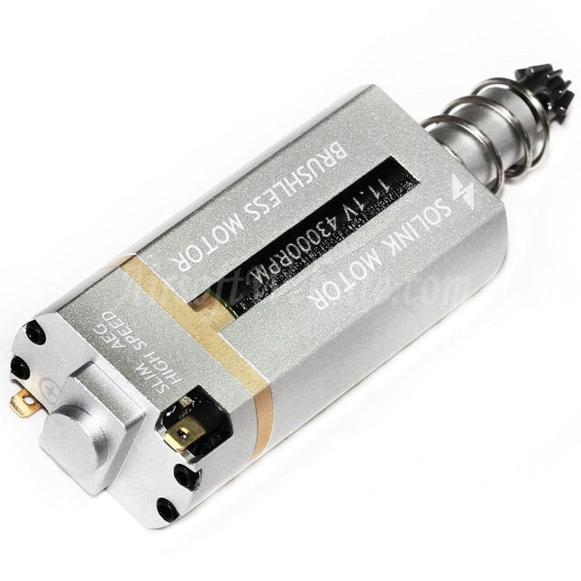 SOLINK Ultrathin Brushless Super High Speed Motor (Long Axle) 11.1V 43000RPM For M4 M16 MP5 G3 P90 Series V2 Gearbox AEG Rifles Airsoft