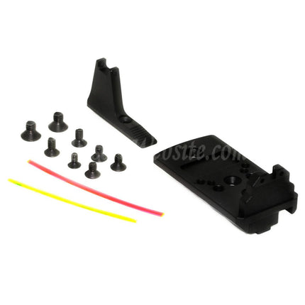 Adaptateur de montage RMR pour viseur avant et arrière en fibre optique 5KU pour pistolets ACTION ARMY AAP01 GBB Airsoft