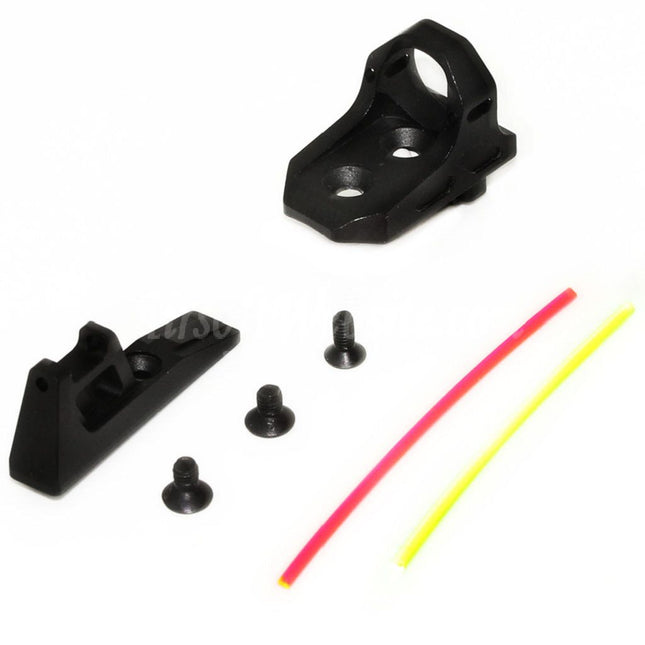 5KU Fiber Optic Front Rear Ghost Ring Sight Set For ACTION ARMY AAP01 GBB Pistols Airsoft
