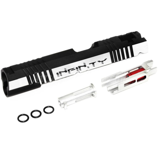 Jeu de culasses Infinity en aluminium CNC 5KU pour pistolets Tokyo Marui Hi-Capa 5.1 série 1911 GBB Airsoft, noir/argent