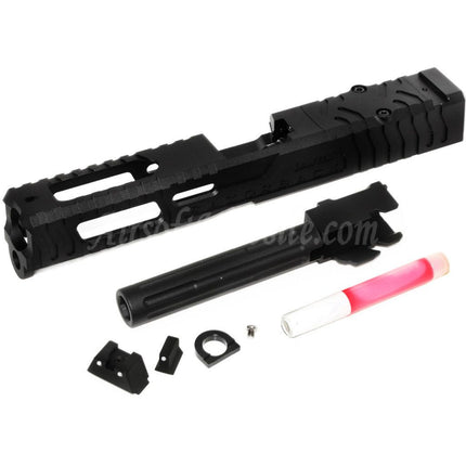 Ensemble de glissières de canon 5KU CNC en aluminium 9INE RMR pour pistolets WE Tokyo Marui G17 Gen3 Series GBB Airsoft, noir
