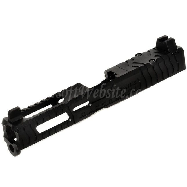 Ensemble de glissières de canon 5KU CNC en aluminium 9INE RMR pour pistolets WE Tokyo Marui G17 Gen3 Series GBB Airsoft, noir