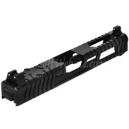 Ensemble de glissières de canon 5KU CNC en aluminium 9INE RMR pour pistolets WE Tokyo Marui G17 Gen3 Series GBB Airsoft, noir