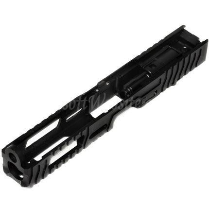 Ensemble de glissières de canon 5KU CNC en aluminium 9INE RMR pour pistolets WE Tokyo Marui G17 Gen3 Series GBB Airsoft, noir