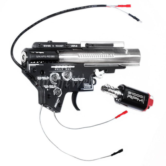 APS Rocket Edge II 8mm High Cycle Version 2 V2 Gearbox For APS ASR Tokyo Marui M4 M16 Series AEG Rifle Airsoft Rear Wired