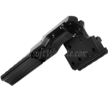 PPS CNC Aluminum Rear Sight Extended Rail Mount Set For AK Series AEG Rifles Airsoft Black