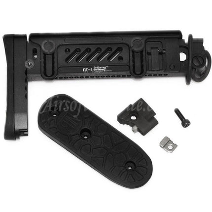 5KU PT-1 Gen2 Multi Position Side Folding Stock for CYMA D-Boys LCT GHK AK Series AEG GBB Rifles Airsoft Black