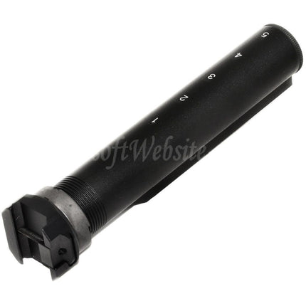 Tube tampon de crosse 5KU 5 positions avec adaptateur pour rail Picatinny 20 mm pour fusils M4, crosse rétractable, noir