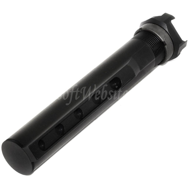5KU 5-Positions Stock Buffer Tube with 20mm Picatinny Rail Adaptor For M4 Rifles Retractable Stock Black