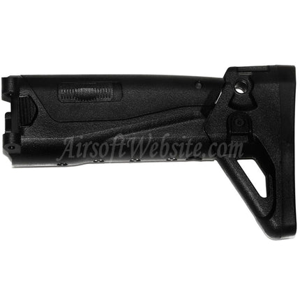Crosse rétractable latérale pliable CYMA 5 positions pour fusils CYMA Platinum Edition CM103 AK Alfa AEG Airsoft Noir