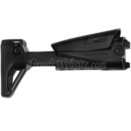 Crosse rétractable latérale pliable CYMA 5 positions pour fusils CYMA Platinum Edition CM103 AK Alfa AEG Airsoft Noir