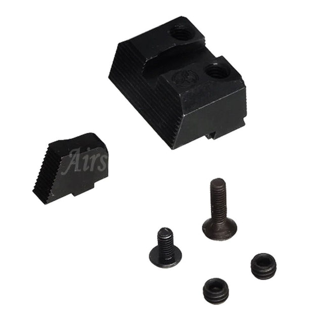Guns Modify GM CNC Steel SU Style Suppressor Ensemble de viseurs avant et arrière pour pistolets WE(WE-TECH) Tokyo Marui G-Series GBB Airsoft Noir