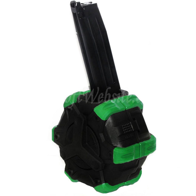 WE (WE-TECH) 350rd Gas Drum Magazine for Hi-Capa GBB Pistols Airsoft Black
