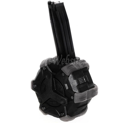 Chargeur à tambour à gaz WE (WE-TECH) 350 cartouches pour pistolets Hi-Capa GBB Airsoft Noir