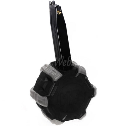 Chargeur à tambour à gaz WE (WE-TECH) 350 cartouches pour pistolets Hi-Capa GBB Airsoft Noir