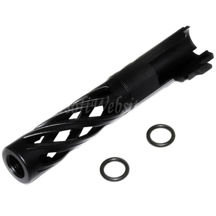 Canon extérieur creux en spirale Tornado CNC 5KU 4,3 pouces 106 mm/110 mm + 11 mm CW pour pistolets Tokyo Marui Hi-Capa 4,3 GBB Airsoft