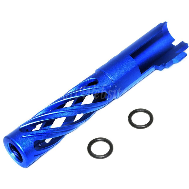 Canon extérieur creux en spirale Tornado CNC 5KU 4,3 pouces 106 mm/110 mm + 11 mm CW pour pistolets Tokyo Marui Hi-Capa 4,3 GBB Airsoft